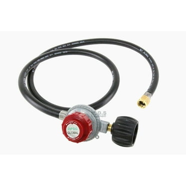 LPG Propane Regulator & 4.5Ft High Pressure Hose w/ Safety Guard bbq gas burner LPG Propane Regulator & 4.5Ft High Pressure Hose w/ Safety Guard bbq gas burner